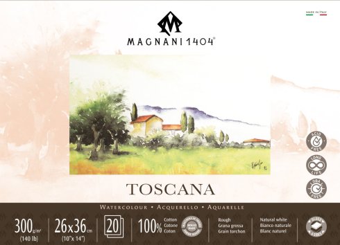 Bloque Magnani 1404 Toscana 26x36 300 g 20Hojas