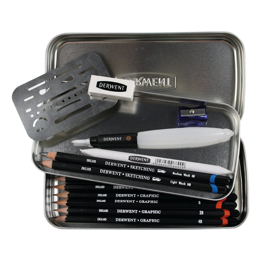 Lápices de Grafito Derwent Graphic Sketch Set con 14