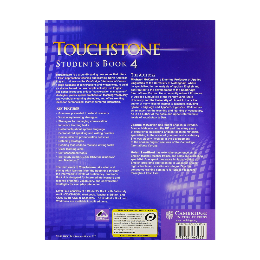 Students　EL　Ingles　ESCRITORIO　Incluye　CD-ROM　–　Touchstone　Libro　Book　De　MODERNO