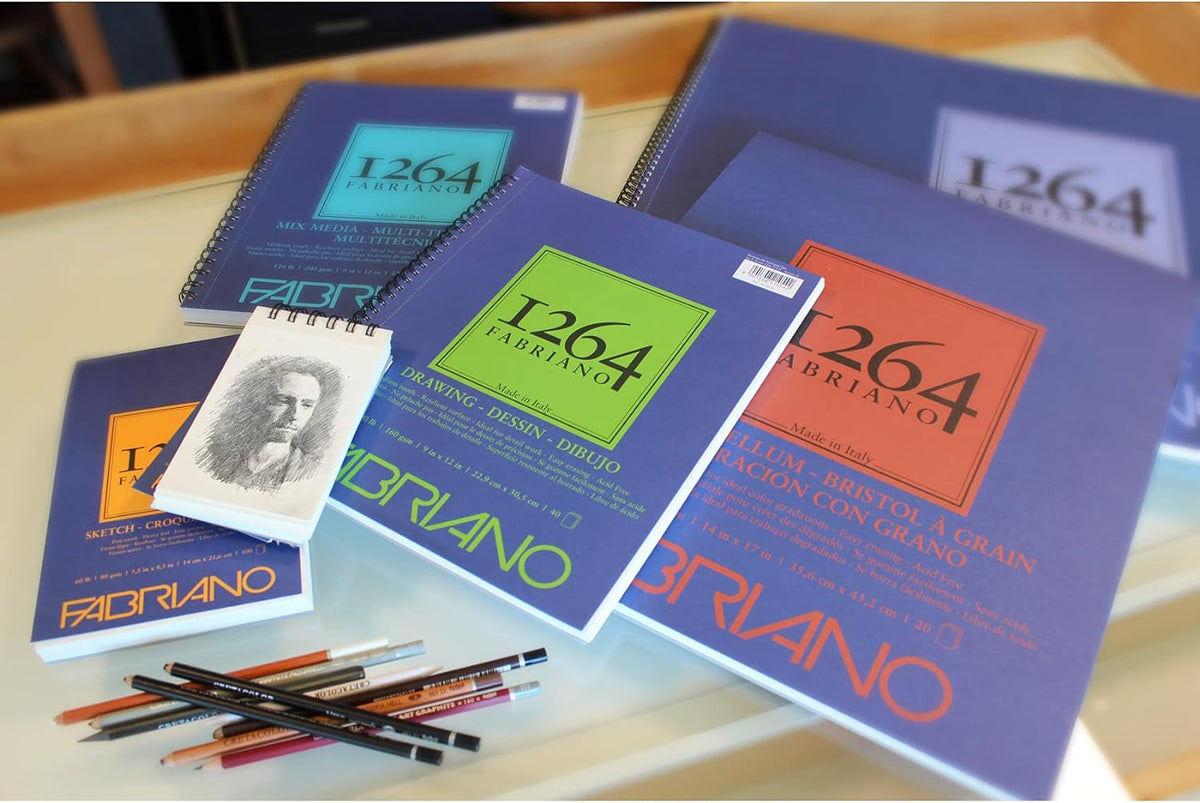 Block de Dibujo Fabriano I264 Drawing, 120 g Medida 14 × 21.6 cm con 50 Hojas