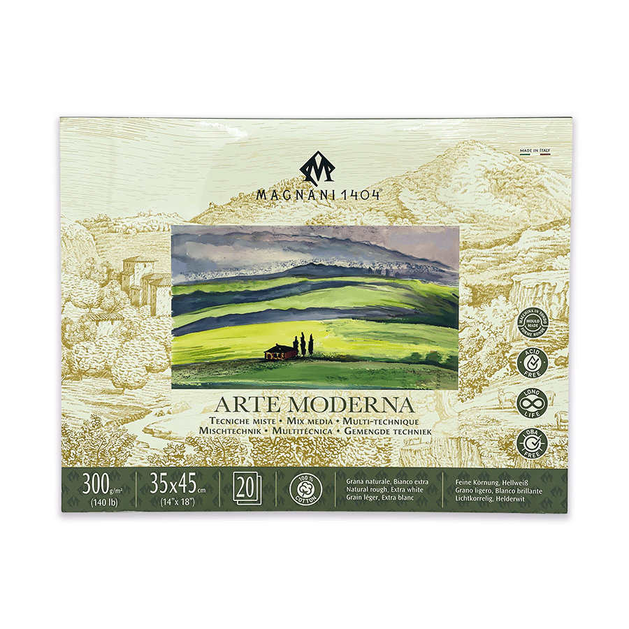 Block Magnani 1404 Mix Media 300 g 35 × 45 cm Arte Moderna 20 Hojas