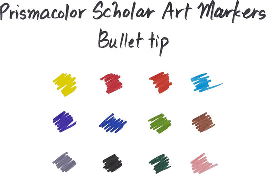 Art Markers Prismacolor Scholar Punta de Pincel 20 Unidades, Surtido, Punta Redonda