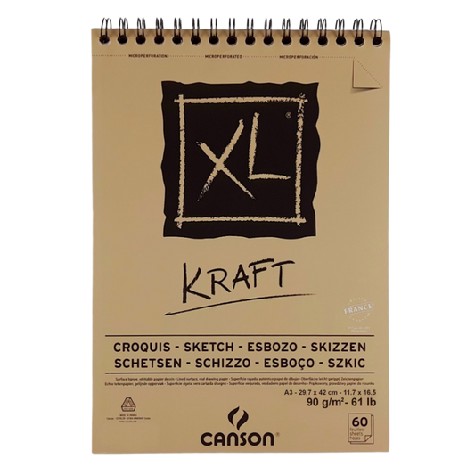 Block de Dibujo Canson XL Kraft 90 g 60 Hojas