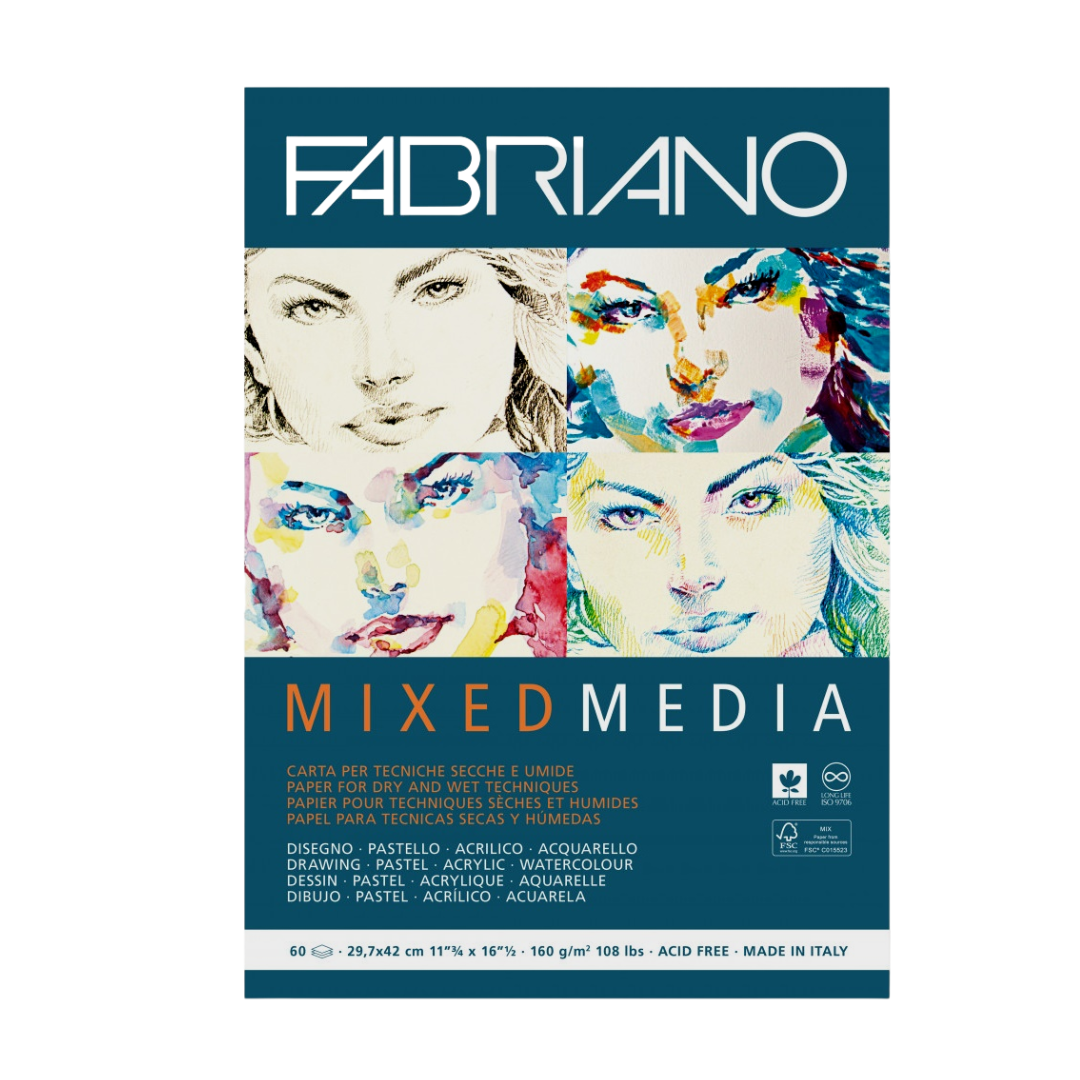 Block de Dibujo Fabriano Mixed Media 160 g
