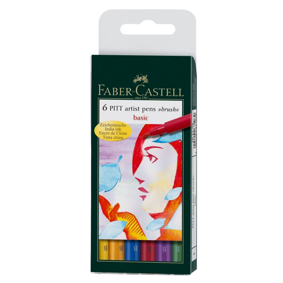Marcadores De Tinta China Pitt Artist Basic Brush 167103 Faber Castell – EL  ESCRITORIO MODERNO