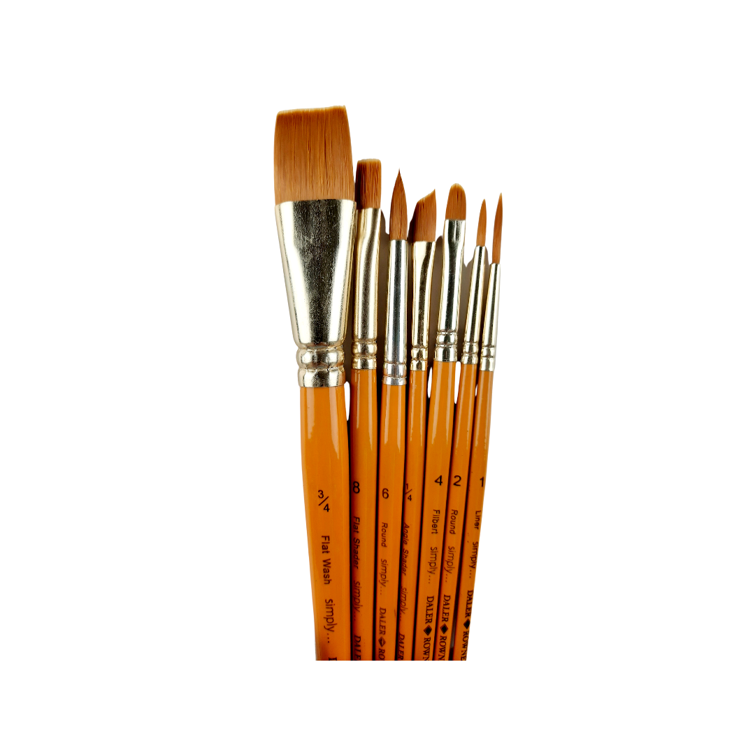 Set c/7 Pinceles para Acrílico Simply Daler Rowney