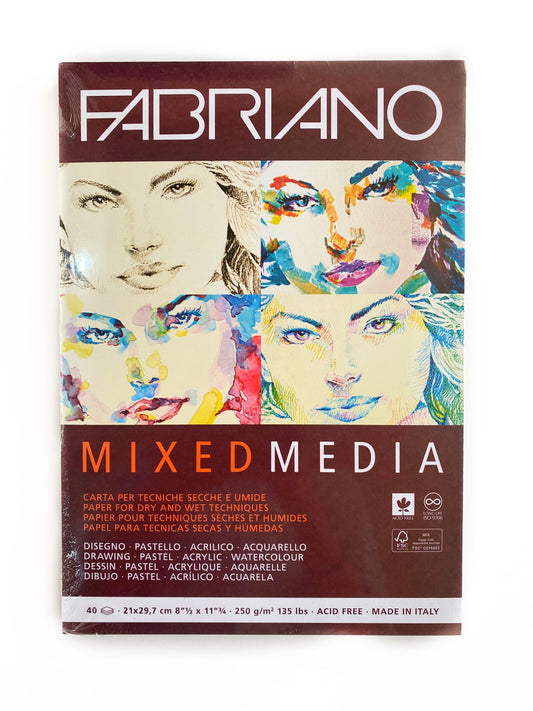 Block de Dibujo Mix Media Fabriano 250 g
