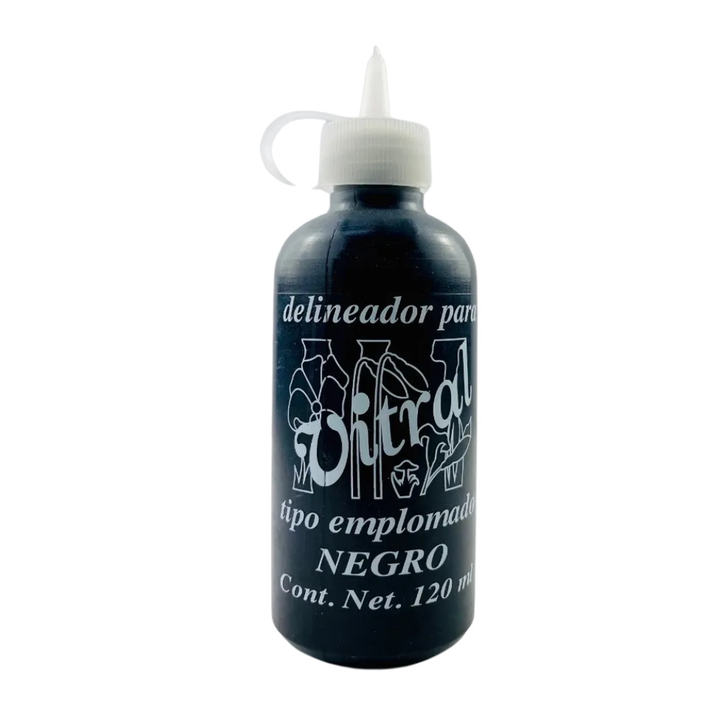 Delineador para Vitral Tipo Emplomado Frasco 120 ml Policraft
