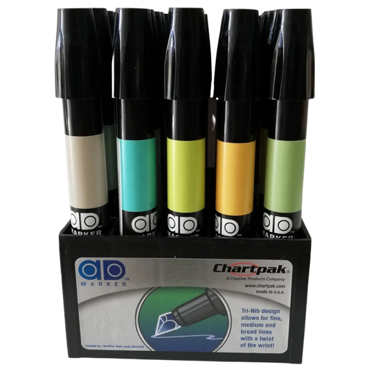 Estuche con 25 Marcadores Chartpak Colores Landscafe Set