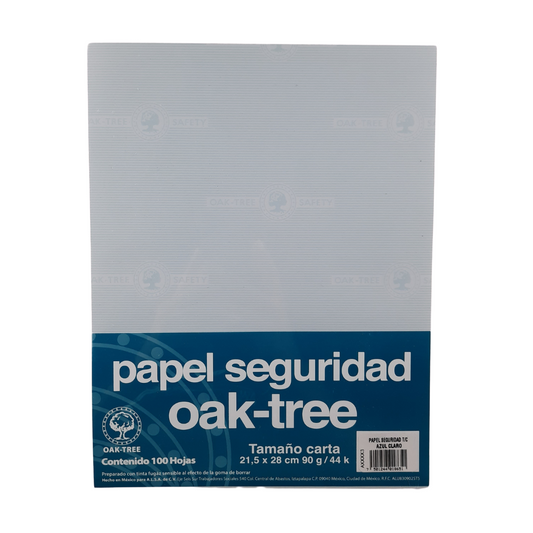Papel Seguridad Oak-tree Tamaño Carta Paquete con 100 Hojas