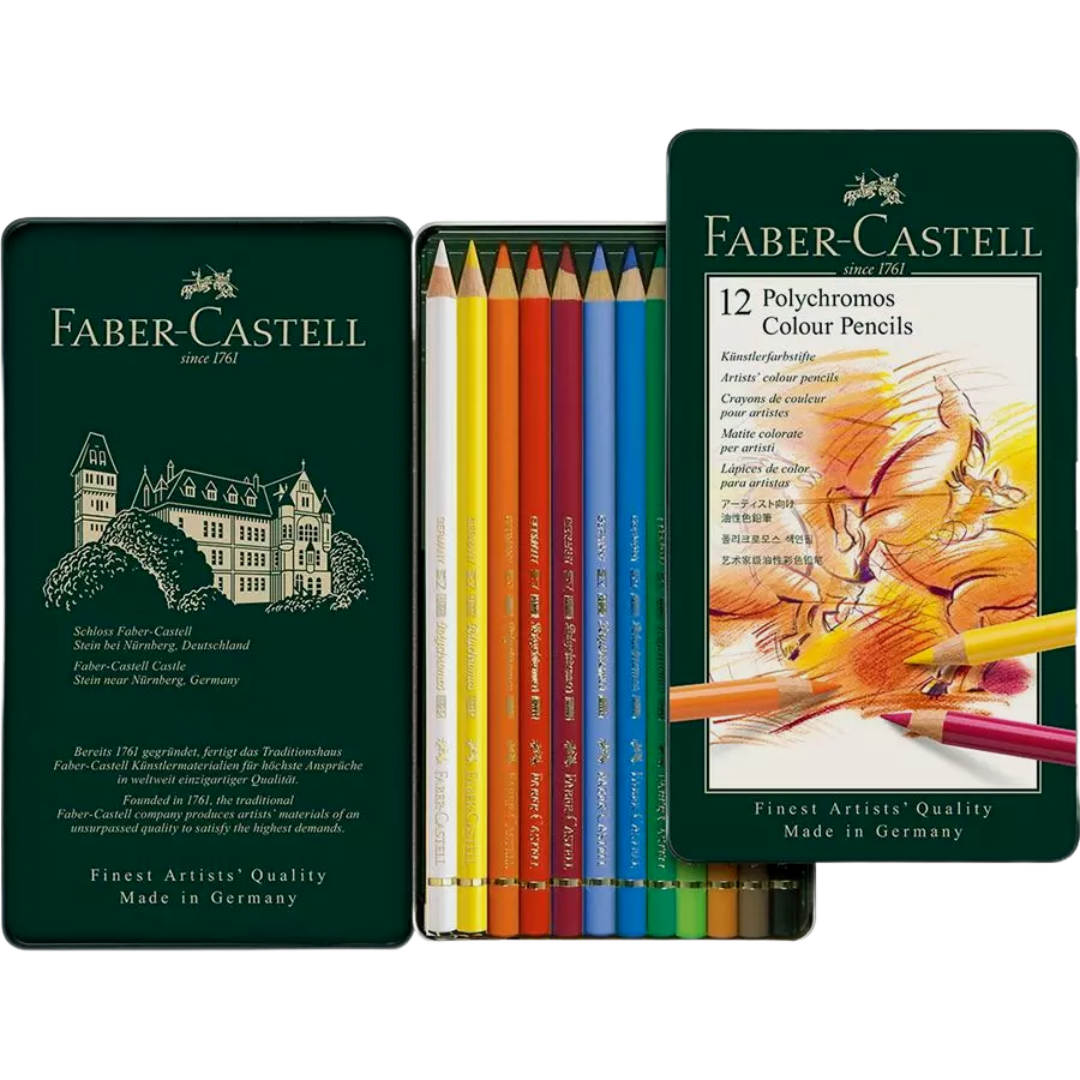 Lápices de Madera 12 colores Faber Castell - Librería Pandora