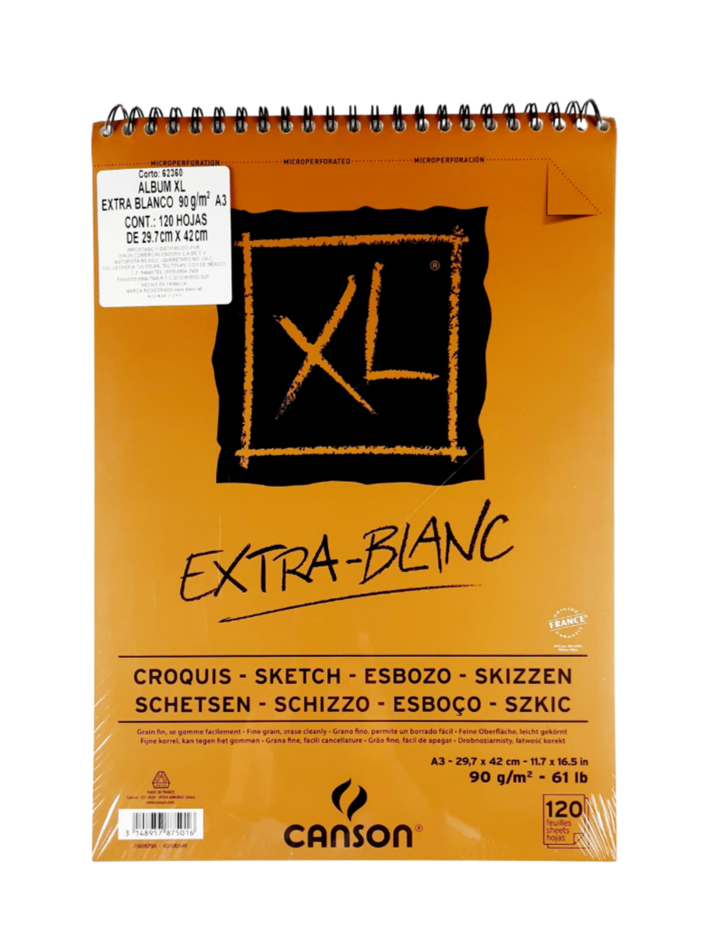 Block de Dibujo Canson XL Extra-blanc 120 Hojas 90 g