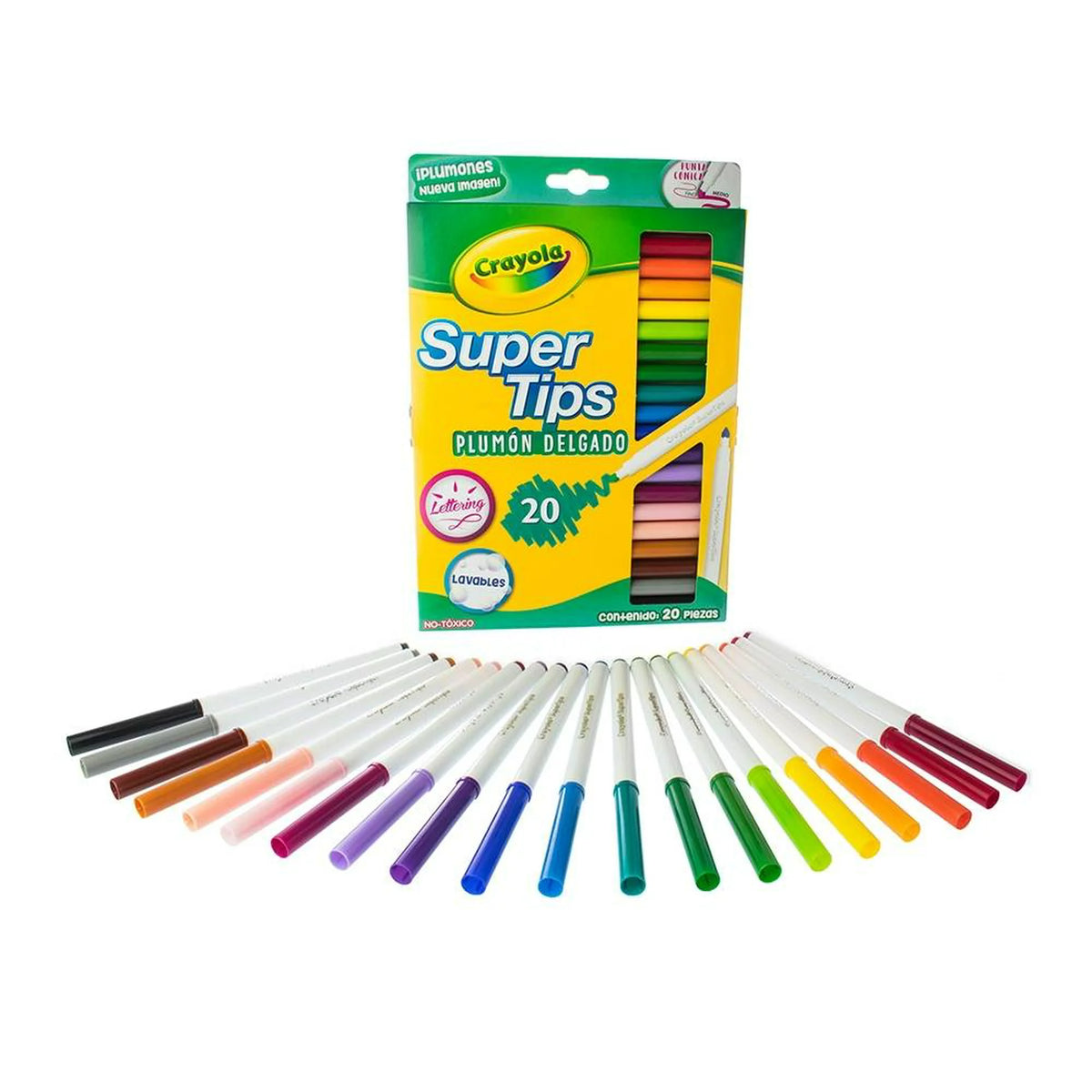 SUPERTIPS plumón delgado lavable 20 piezas. – EL ESCRITORIO MODERNO