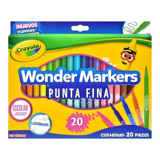 Wonder Markers Punta Fina 20 Piezas