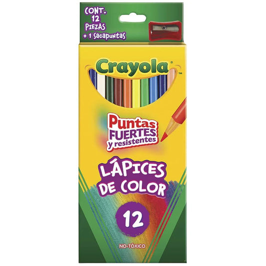 Caja con 12 Colores Redondo Largos Crayola