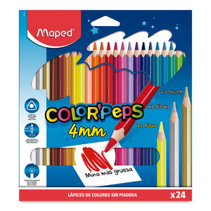 Caja con 24 Colores Maped ColorPeps 4mm Triagulares