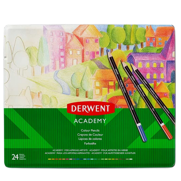 Lápices De Colores 2301938 Derwent Academy Estuche Con 24 Piezas
