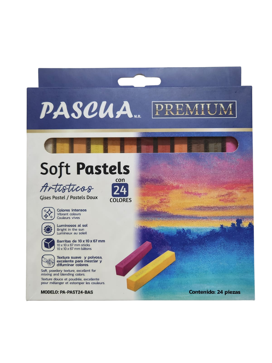24 Barras de Gises Pastel