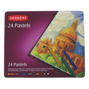 Barras Pastel 36004 Derwent Estuche Metálico Con 24 Piezas