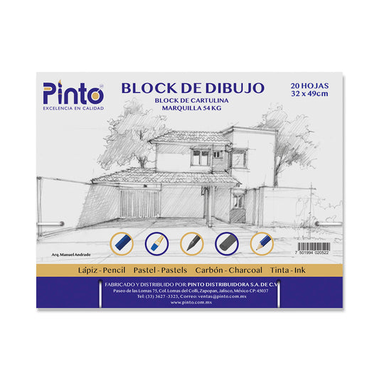 Block Marquilla Pinto con 20hojas de 32 × 49 cm, 165 g (54K)