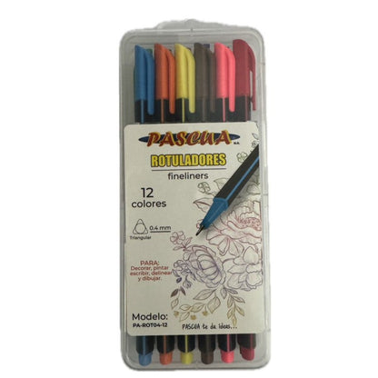 Rotuladores Fineliners 12 Piezas Pascua