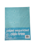 Papel Seguridad Oak-Tree Tamaño Carta Paquete Con 100 Hojas
