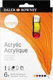 Acrílico Simply Daler Rowney Caja Con 6 Tubos De 12ml