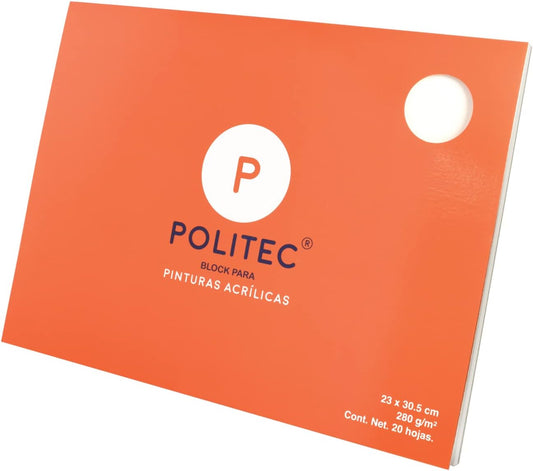 Block para Pintura Acrílica Politec 23 × 30.5 cm 20 Hojas