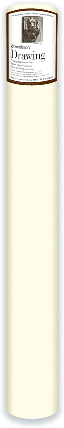 Rollo Papel para Dibujo Superficie Lisa 106.7 cm X 9.14 Mts Strathmore
