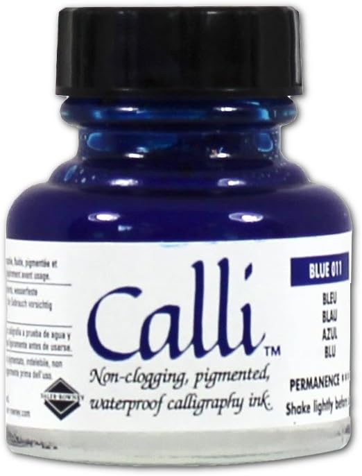 Tinta Acrílica Caligrafía Calli Ink Daler 29ml Color Azul