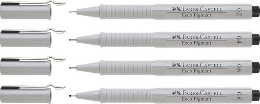 Estuche con 4 Rotuladores / Estilógrafos Faber-castell (0.2, 0.4, 0.6 y 0.8)