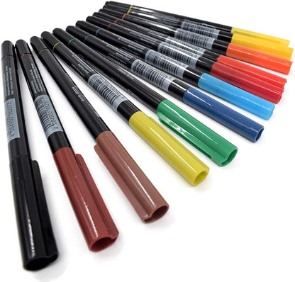 Set con 12 Marcadores Acuarelables Brush Duo Doble Punta Lyra