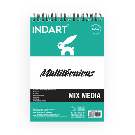 Block de Dibujo Mix Media Multitécnicas Indart 180 g