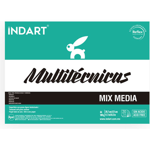 Block Arte Indart Multitecnica 29.7 × 21 cm 20 Hojas A4 180 g