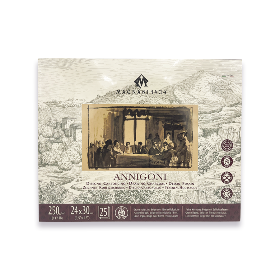 Bloc Magnani 1404 Annigoni 25 Hojas 24 × 30 cm 250 g