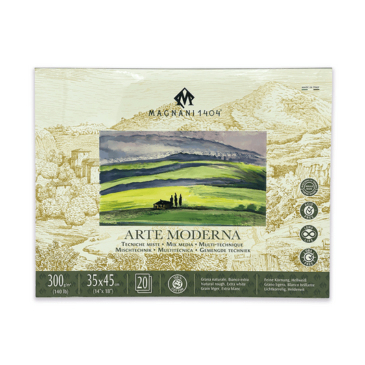 Block Magnani 1404 Mix Media 300 g 35 × 45 cm Arte Moderna 20 Hojas