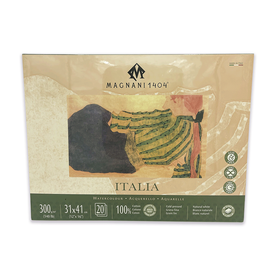 Block Magnani 1404 Acuarela 300 g 31 × 41 cm Italia 20 Hojas