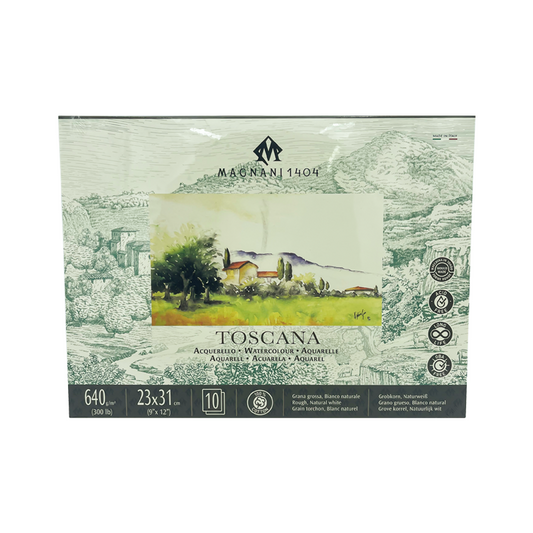 Block Magnani 1404 Acuarela 640 g 23 × 31 cm Toscana 10 Hojas