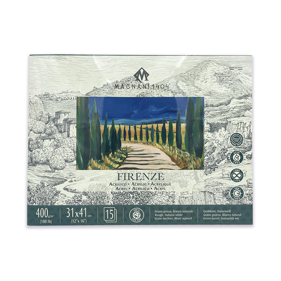 Block Magnani 1404 Acrílico 400 g 31 × 41 cm Firenze 15 Hojas