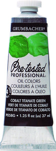 Tubo De Óleo Grumbacher 37ml P058G Verde De Titanato De Cobalto