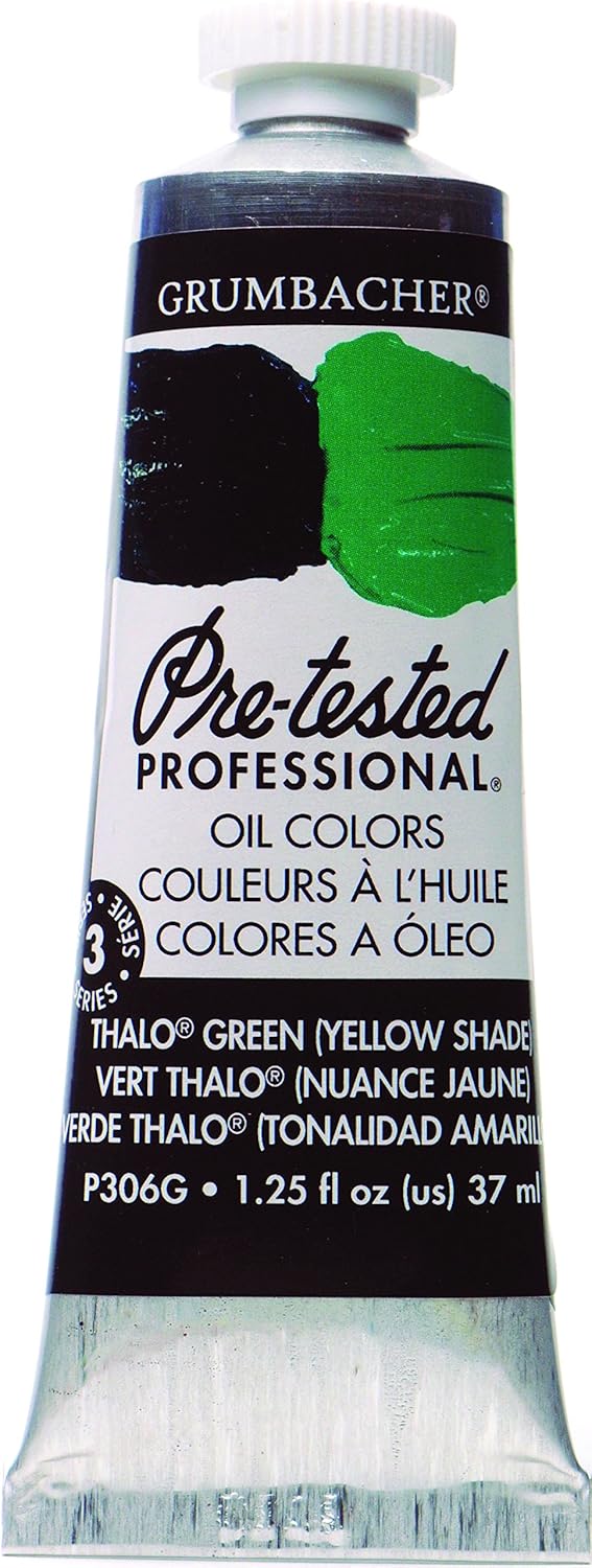 Tubo De Óleo Grumbacher 37ml P306g Verde Thalo.