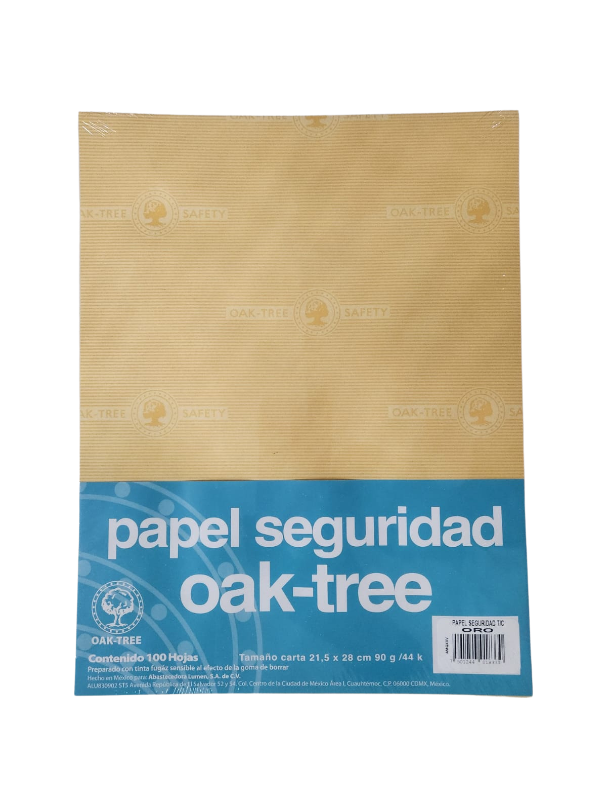 Papel Seguridad Oak-tree Tamaño Carta Paquete con 100 Hojas