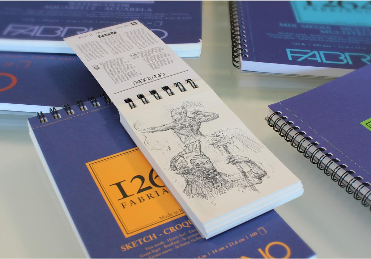 Block de Dibujo Fabriano 1264 Sketch, 14 × 21.6 cm 80 g 100 Hojas