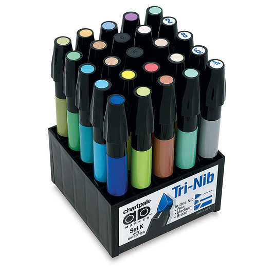 Estuche con 25 Marcadores Chartpak Colores Set Art Direction