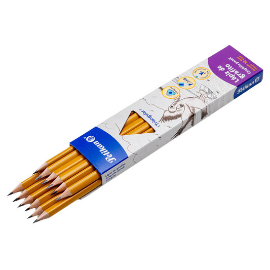 Caja con 12 Lápices Triangulares de Escritura Pelikan 2hB