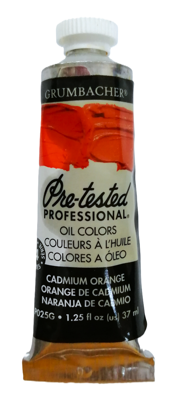 Tubo De Óleo Grumbacher 37ml P025g Naranja De Cadmio