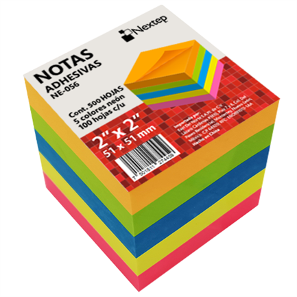Notas Adhesivas c-500 Hojas Colores Neon Nextep