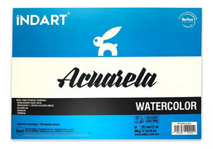 Block para acuarela 29.7x21cm  A4  300grs INDART