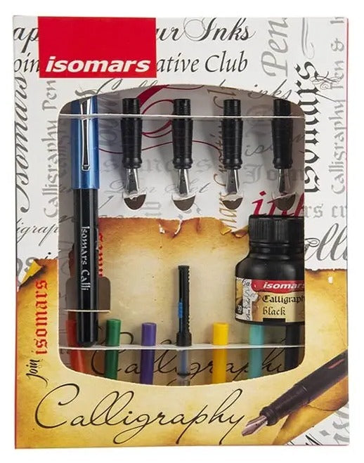 Set de Caligrafía Isomars 1 Manguillo 5 Plumillas y Tinta