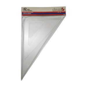 Juego de escuadras 42cm, con bisel, sin graduacion